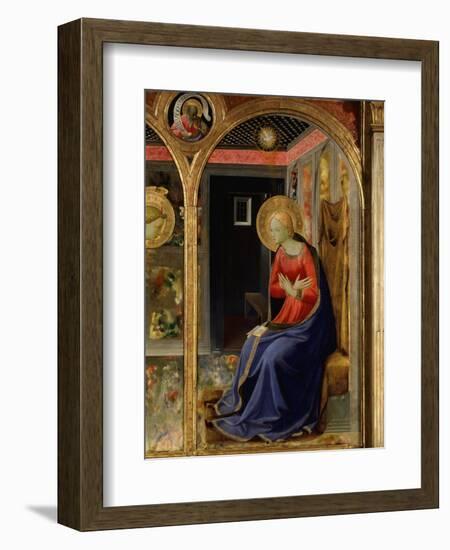 Virgin Mary, from the Annunciation, C. 1440, Altarpiece from Convent of Montecarlo (Detail)-Fra Angelico-Framed Premium Giclee Print