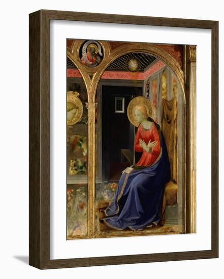 Virgin Mary, from the Annunciation, C. 1440, Altarpiece from Convent of Montecarlo (Detail)-Fra Angelico-Framed Giclee Print