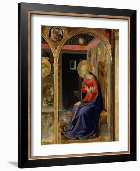 Virgin Mary, from the Annunciation, C. 1440, Altarpiece from Convent of Montecarlo (Detail)-Fra Angelico-Framed Giclee Print