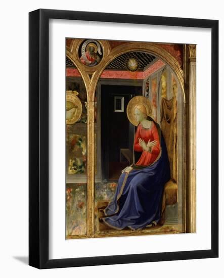 Virgin Mary, from the Annunciation, C. 1440, Altarpiece from Convent of Montecarlo (Detail)-Fra Angelico-Framed Giclee Print