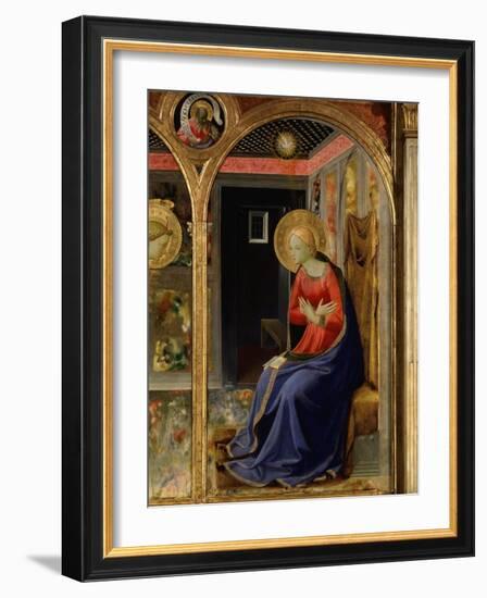 Virgin Mary, from the Annunciation, C. 1440, Altarpiece from Convent of Montecarlo (Detail)-Fra Angelico-Framed Giclee Print