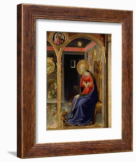 Virgin Mary, from the Annunciation, C. 1440, Altarpiece from Convent of Montecarlo (Detail)-Fra Angelico-Framed Giclee Print