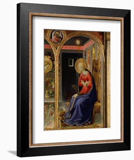 Virgin Mary, from the Annunciation, C. 1440, Altarpiece from Convent of Montecarlo (Detail)-Fra Angelico-Framed Giclee Print