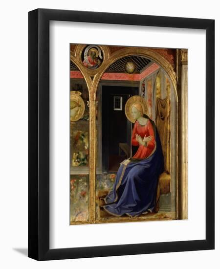 Virgin Mary, from the Annunciation, C. 1440, Altarpiece from Convent of Montecarlo (Detail)-Fra Angelico-Framed Giclee Print