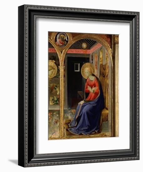 Virgin Mary, from the Annunciation, C. 1440, Altarpiece from Convent of Montecarlo (Detail)-Fra Angelico-Framed Giclee Print