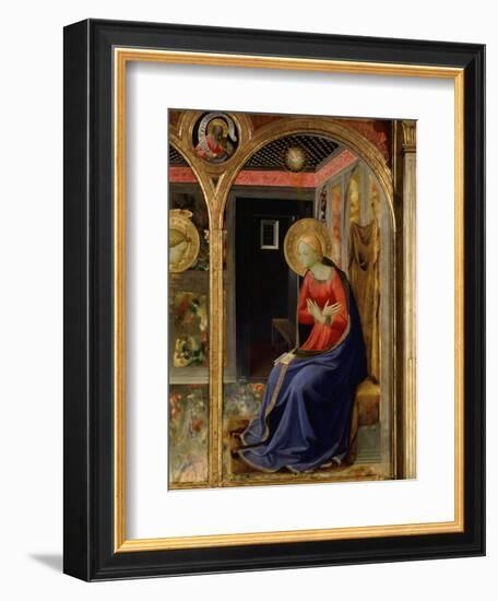 Virgin Mary, from the Annunciation, C. 1440, Altarpiece from Convent of Montecarlo (Detail)-Fra Angelico-Framed Giclee Print