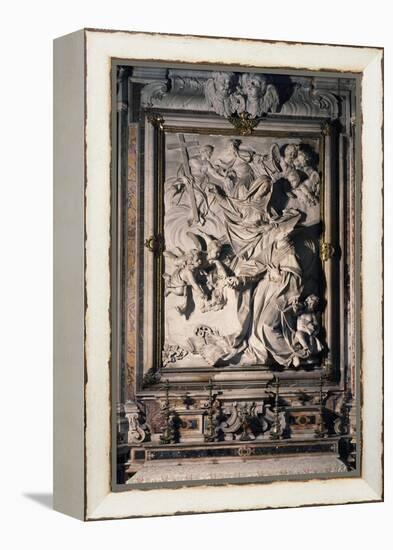 Virgin Mary Handing Out Keys to City of Naples to Saint Januarius-Lorenzo Vaccaro-Framed Premier Image Canvas