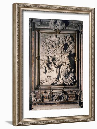 Virgin Mary Handing Out Keys to City of Naples to Saint Januarius-Lorenzo Vaccaro-Framed Giclee Print
