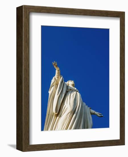 Virgin Mary Statue, San Cristobal Hill, Santiago, Chile, South America-Karol Kozlowski-Framed Photographic Print