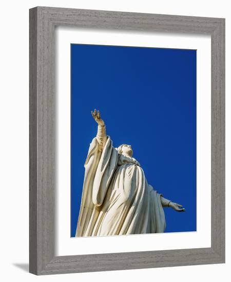 Virgin Mary Statue, San Cristobal Hill, Santiago, Chile, South America-Karol Kozlowski-Framed Photographic Print