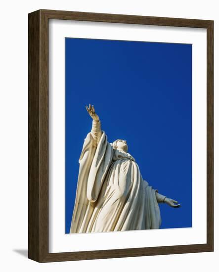 Virgin Mary Statue, San Cristobal Hill, Santiago, Chile, South America-Karol Kozlowski-Framed Photographic Print