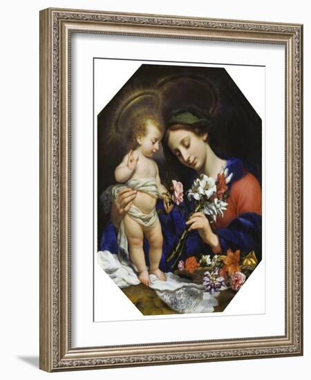 Virgin Mary with the Infant Christ, 1649-Carlo Dolci-Framed Giclee Print