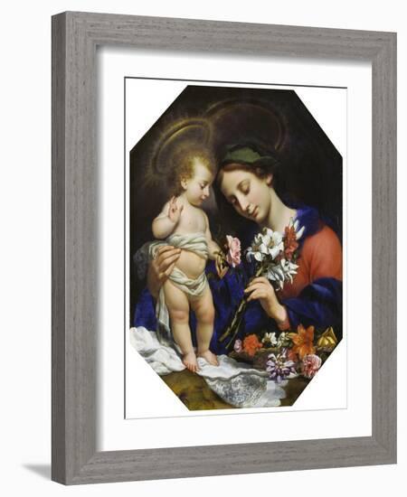 Virgin Mary with the Infant Christ, 1649-Carlo Dolci-Framed Giclee Print