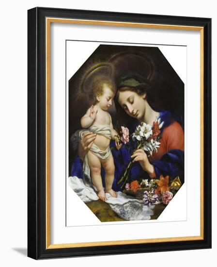 Virgin Mary with the Infant Christ, 1649-Carlo Dolci-Framed Giclee Print