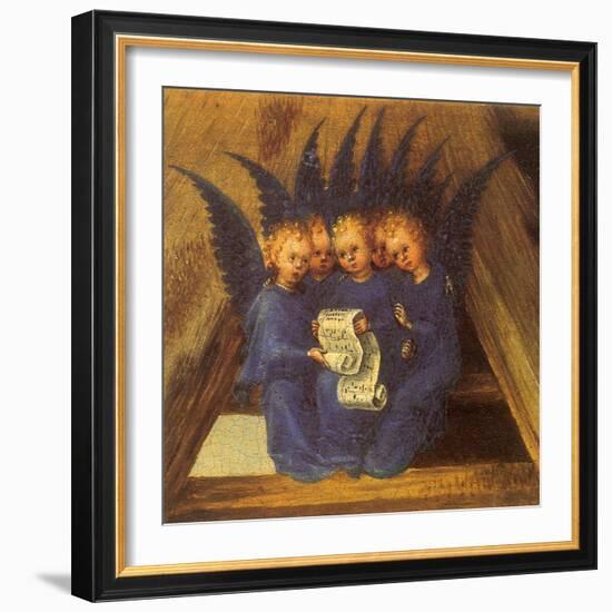 Virgin Mary Worshipping the Infant Jesus, 1435-Stephan Lochner-Framed Giclee Print