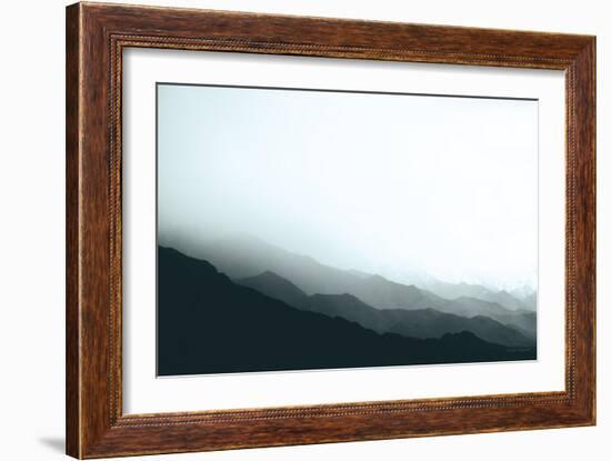 Virgin Mountains II Blue Gray-Laura Marshall-Framed Art Print