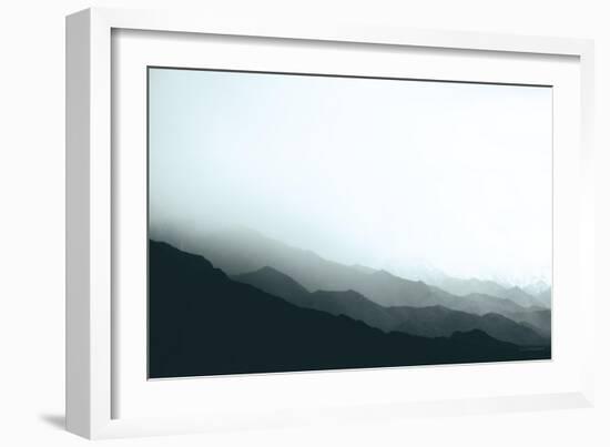 Virgin Mountains II Blue Gray-Laura Marshall-Framed Art Print