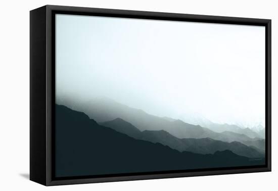 Virgin Mountains II Blue Gray-Laura Marshall-Framed Stretched Canvas