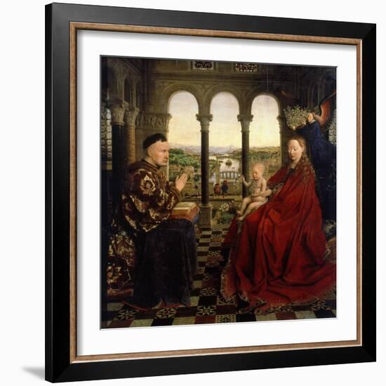 Virgin of Autun (Madonna of Chancellor Rolin)-Jan van Eyck-Framed Giclee Print