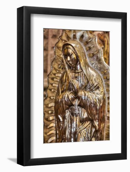 Virgin of Guadalupe Statue, largest in the World, solid silver, Church of Santa Prisca de Taxco-Richard Maschmeyer-Framed Photographic Print