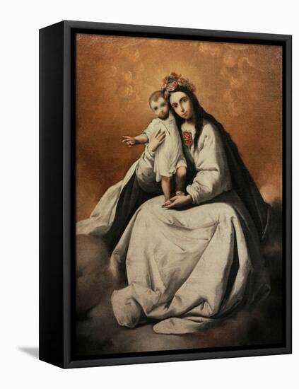 Virgin of Mercy, Second Third of the 17Th Century-Francisco de Zurbaran-Framed Premier Image Canvas