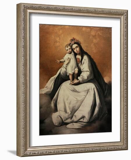 Virgin of Mercy, Second Third of the 17Th Century-Francisco de Zurbaran-Framed Giclee Print