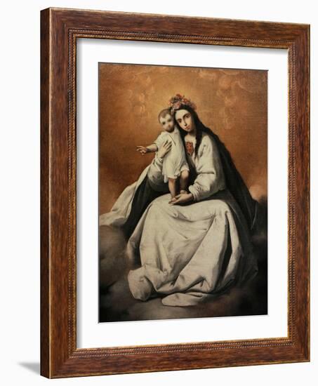 Virgin of Mercy, Second Third of the 17Th Century-Francisco de Zurbaran-Framed Giclee Print