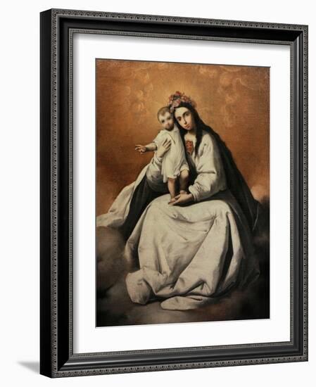 Virgin of Mercy, Second Third of the 17Th Century-Francisco de Zurbaran-Framed Giclee Print