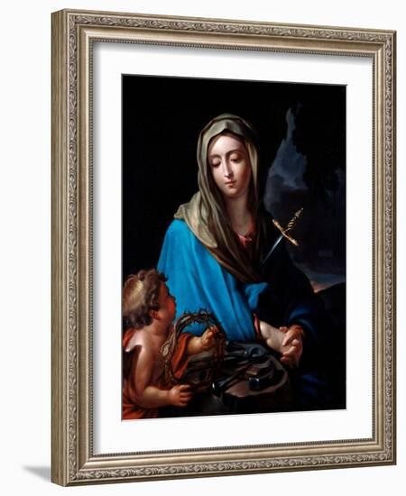 Virgin of Pain Painting by Carlo Dolci (1616-1686) 17Th Century Rome, Chiesa Del Sacro Cuore-Carlo Dolci-Framed Giclee Print