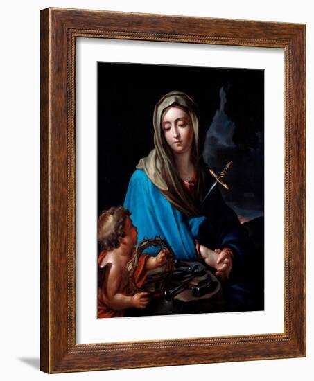 Virgin of Pain Painting by Carlo Dolci (1616-1686) 17Th Century Rome, Chiesa Del Sacro Cuore-Carlo Dolci-Framed Giclee Print