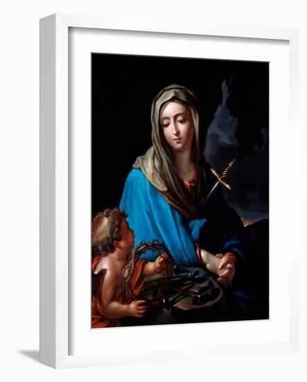 Virgin of Pain Painting by Carlo Dolci (1616-1686) 17Th Century Rome, Chiesa Del Sacro Cuore-Carlo Dolci-Framed Giclee Print