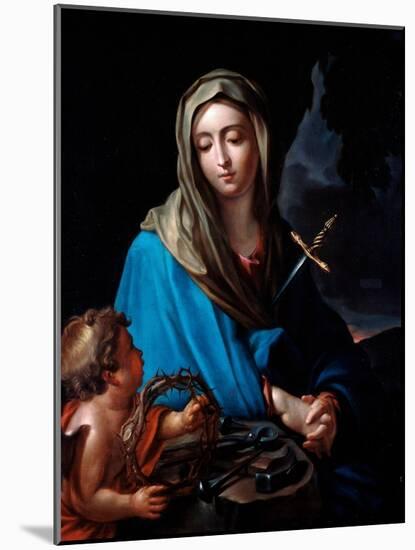 Virgin of Pain Painting by Carlo Dolci (1616-1686) 17Th Century Rome, Chiesa Del Sacro Cuore-Carlo Dolci-Mounted Giclee Print