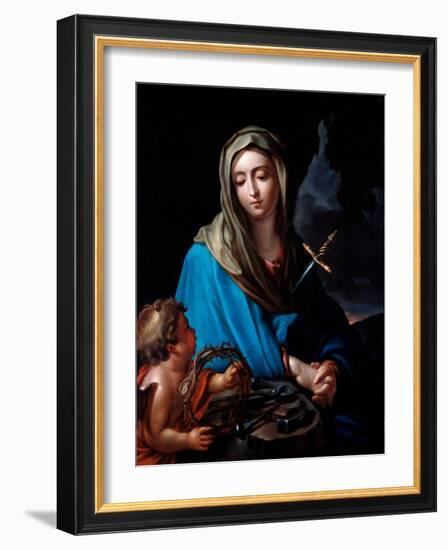 Virgin of Pain Painting by Carlo Dolci (1616-1686) 17Th Century Rome, Chiesa Del Sacro Cuore-Carlo Dolci-Framed Giclee Print