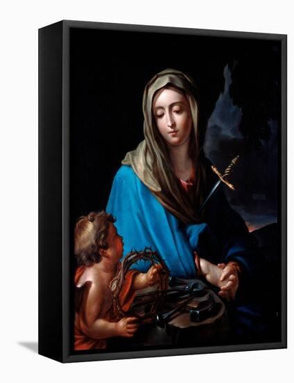 Virgin of Pain Painting by Carlo Dolci (1616-1686) 17Th Century Rome, Chiesa Del Sacro Cuore-Carlo Dolci-Framed Premier Image Canvas