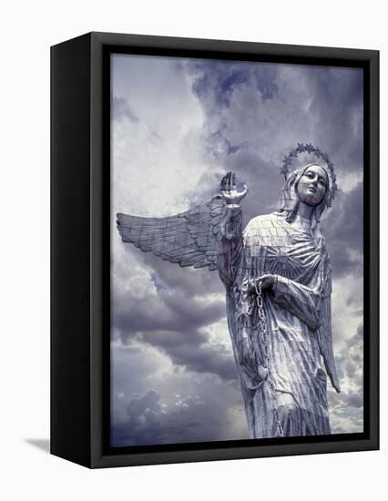 Virgin of Quito Statue on Panecillo Hill Overlooking Quito, Ecuador-Jim Zuckerman-Framed Premier Image Canvas