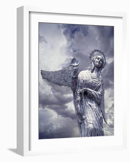 Virgin of Quito Statue on Panecillo Hill Overlooking Quito, Ecuador-Jim Zuckerman-Framed Photographic Print