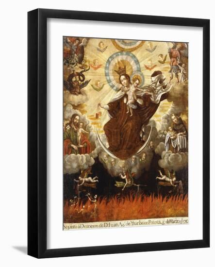 Virgin of the Carmelites, 1761-Gaspar Miguel de Berrio-Framed Giclee Print