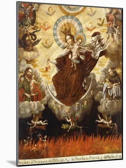 Virgin of the Carmelites, 1761-Gaspar Miguel de Berrio-Mounted Giclee Print