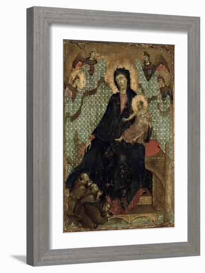 Virgin of the Franciscans, c.1300-Duccio di Buoninsegna-Framed Giclee Print