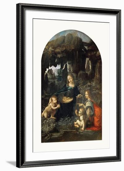 Virgin of the Rocks, 1483 - 1486-Leonardo Da Vinci-Framed Premium Giclee Print
