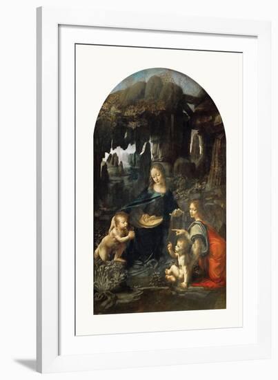 Virgin of the Rocks, 1483 - 1486-Leonardo Da Vinci-Framed Premium Giclee Print