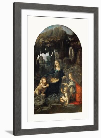 Virgin of the Rocks, 1483 - 1486-Leonardo Da Vinci-Framed Premium Giclee Print