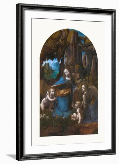 Virgin of the Rocks, 1495 - 1508-Leonardo Da Vinci-Framed Premium Giclee Print