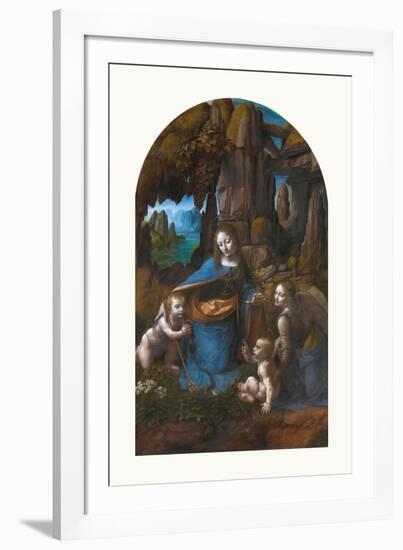 Virgin of the Rocks, 1495 - 1508-Leonardo Da Vinci-Framed Premium Giclee Print