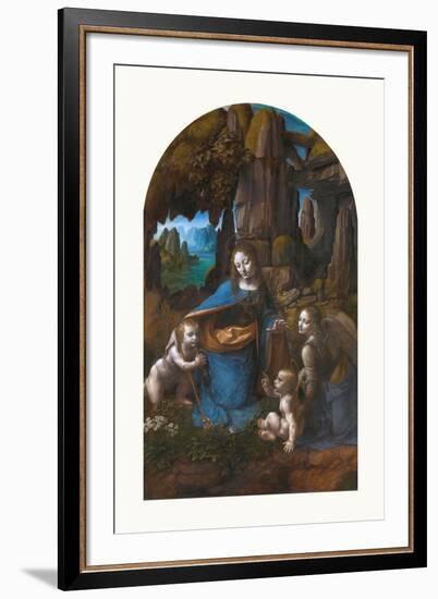 Virgin of the Rocks, 1495 - 1508-Leonardo Da Vinci-Framed Premium Giclee Print