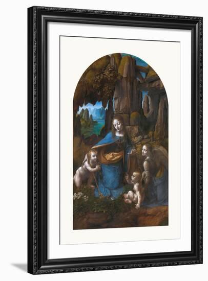 Virgin of the Rocks, 1495 - 1508-Leonardo Da Vinci-Framed Premium Giclee Print