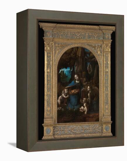 Virgin of the Rocks-Leonardo da Vinci-Framed Premier Image Canvas