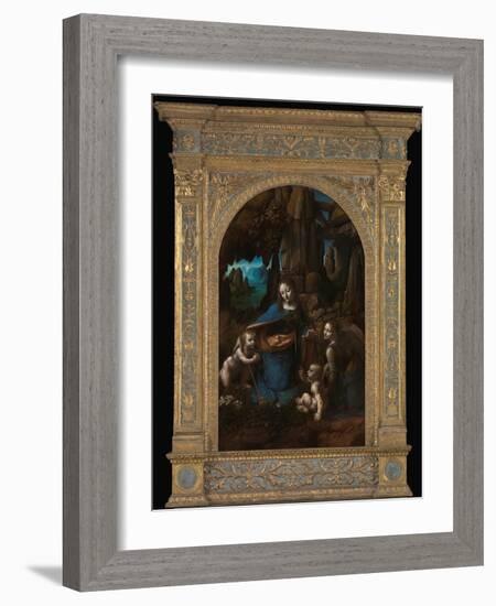 Virgin of the Rocks-Leonardo da Vinci-Framed Photographic Print