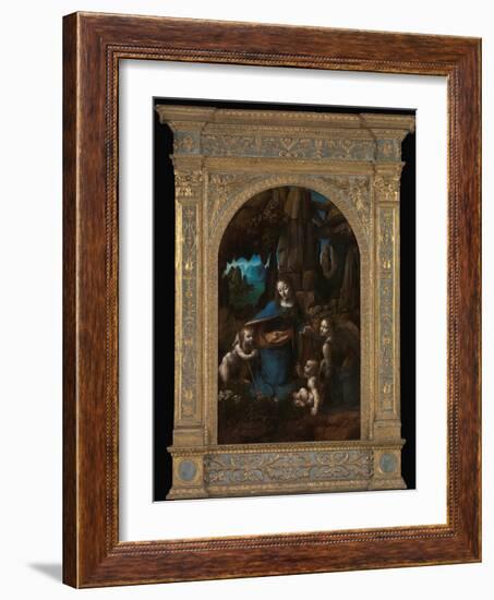 Virgin of the Rocks-Leonardo da Vinci-Framed Photographic Print