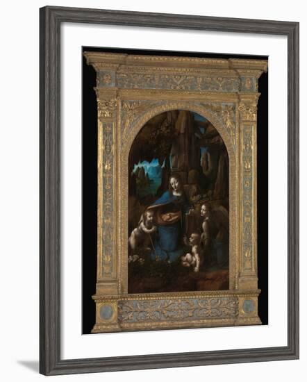 Virgin of the Rocks-Leonardo da Vinci-Framed Photographic Print